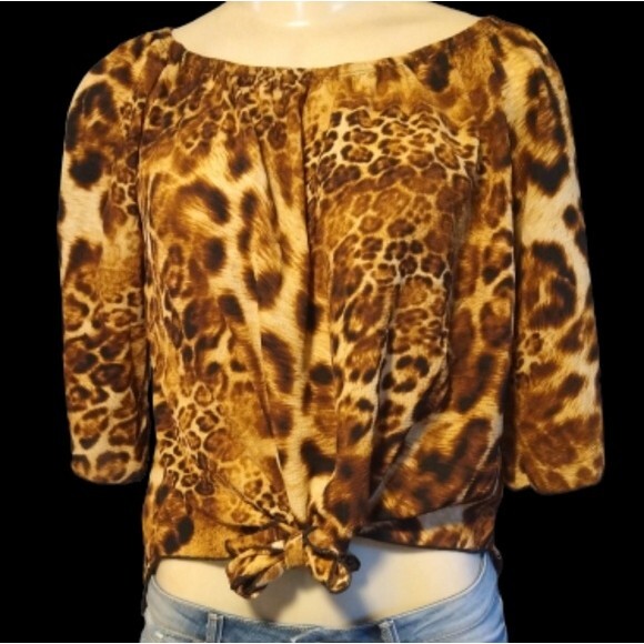 Leopard Crop Top L - Picture 4 of 7